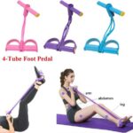 Tummy Trimmer (random Colors) – Foot Pedal Resistance Band Elastic Sit-up Pull Rope Yoga Fitness Gym – Elastic Pull Ropes