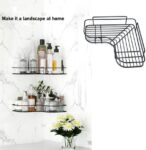 Self Adhesive Wall Corner Rack – Multipurpose Self-adhesive Kitchen Sink Organizer Metal Bathroom Accessories Corner Shelf Wall Mount Storage Rack