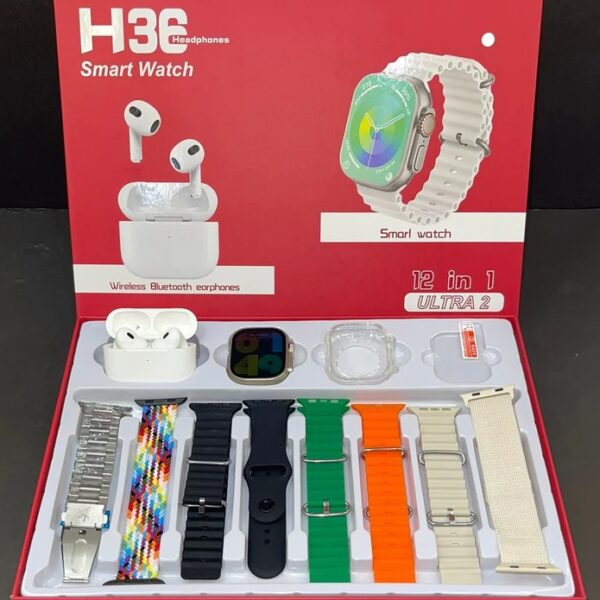 H36 12in1 Ultra 2 Smart Watch with Airpod