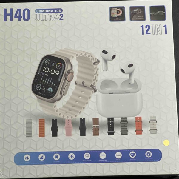 H40 (12-in-1) Ultra 2 Smart Watch. with Airpods2